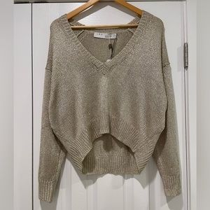 IRO gold knit sweater with minor pulling - brand new with tags -  size xs